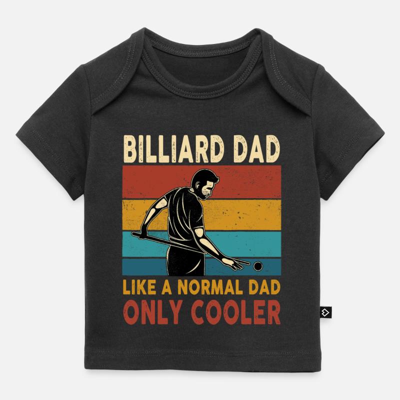 Papa de billard comme un papa normal seulement plus cool - T-shirt Premium bébé bio - noir