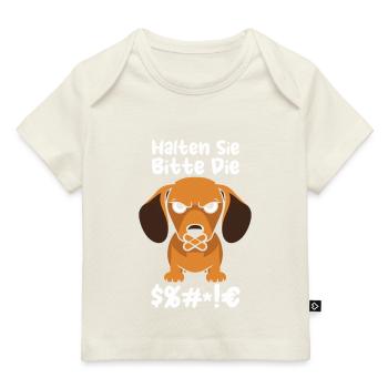 Dachshund Dachshund Please keep your mouth shut - Baby Premium Organic T-shirt - dark navy - Front