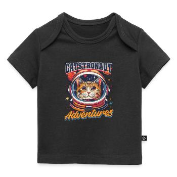 Aventures de Catstronaut Astronaute Chat - T-shirt Premium bébé bio - noir - Devant