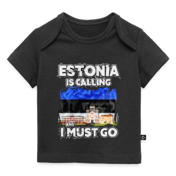 Estonia - Baby Premium Organic T-shirt - black - Front