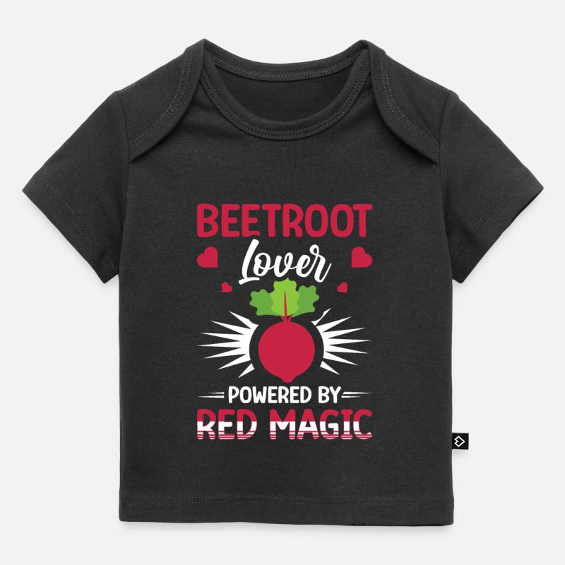 Beetroot Lover Powered By Red Magic - Baby Premium Organic T-shirt - black