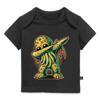 Funny Dabbing Cthulhu Dystopian Octopus - Baby Premium Organic T-shirt - black - Front