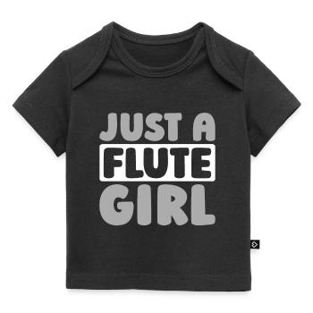 Flötist Flöte Just A Flute Girl - T-shirt Premium bébé bio - noir - Devant