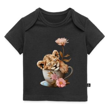 Löwe - Baby Premium Organic T-Shirt - Schwarz - Vorne