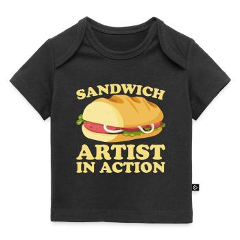 Sandwich Liebhaber Fast Food Liebhaber - Baby Premium Organic T-Shirt - Schwarz - Vorne