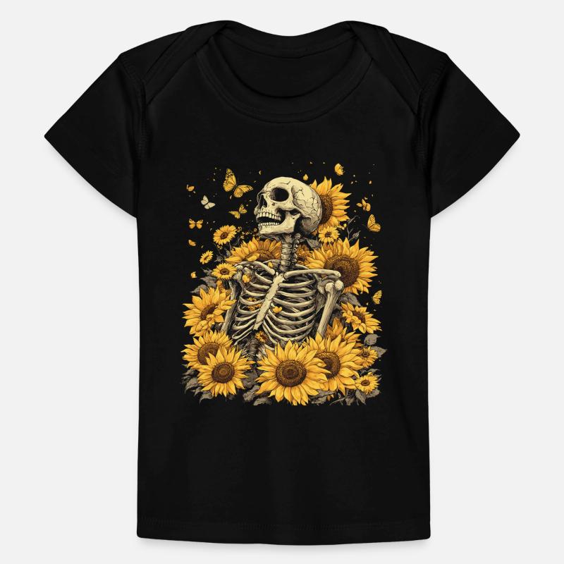 Fleurs squelettes T-shirt Premium bébé bio