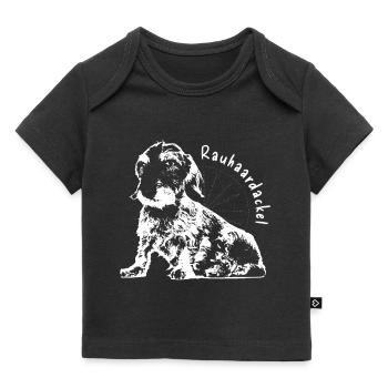 Rauhaardackel Treuer Begleiter Hunde - Baby Premium Organic T-Shirt - Schwarz - Vorne