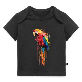 Perroquet - T-shirt Premium bébé bio - noir - Devant