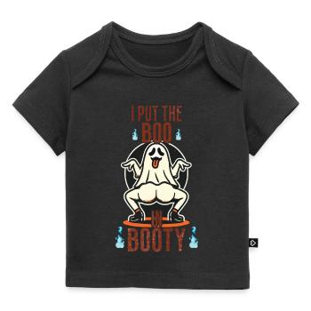 drôle fantôme design dire avec humour et - T-shirt Premium bébé bio - noir - Devant