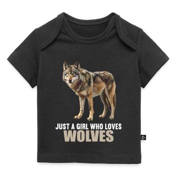Wölfe Wolf - Baby Premium Organic T-Shirt - Schwarz - Vorne