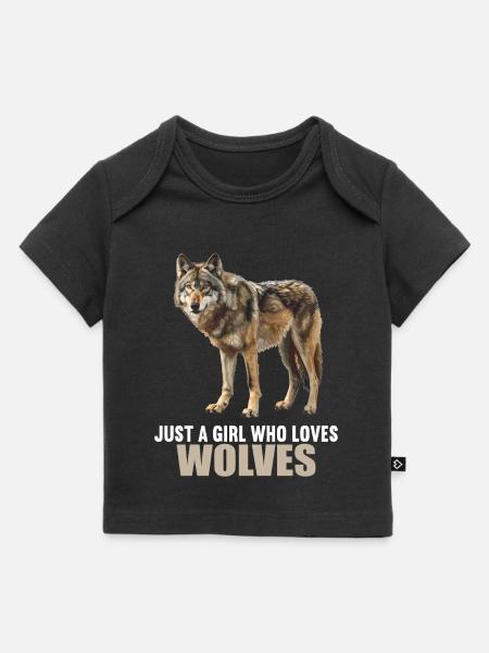 Wölfe Wolf - Baby Premium Organic T-Shirt - Schwarz