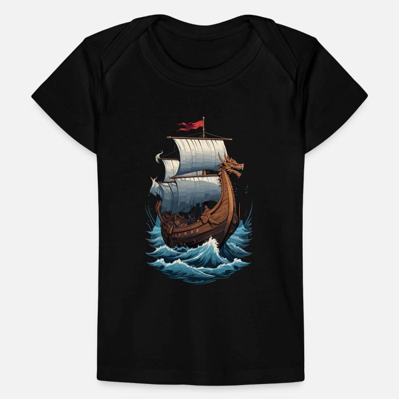Wikinger Drachenboot Auf Hoher See Baby Premium Organic T-Shirt
