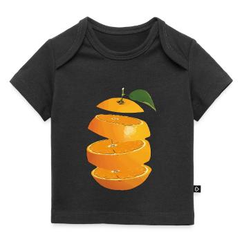 Orange Fruit - Baby Premium Organic T-Shirt - Schwarz - Vorne