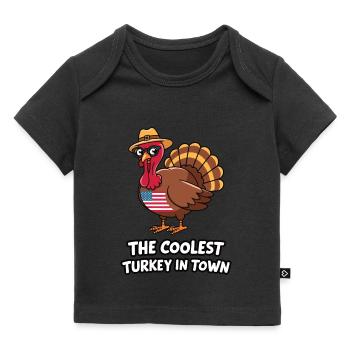 Funny Thanksgiving Turkey - Baby Premium Organic T-shirt - black - Front