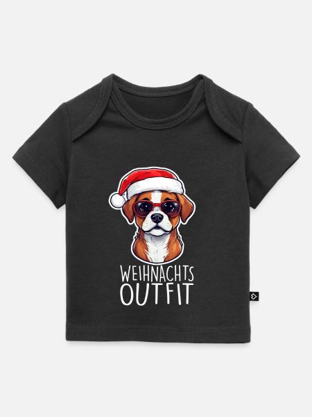 Weihnachten Hund - Baby Premium Organic T-Shirt - Schwarz