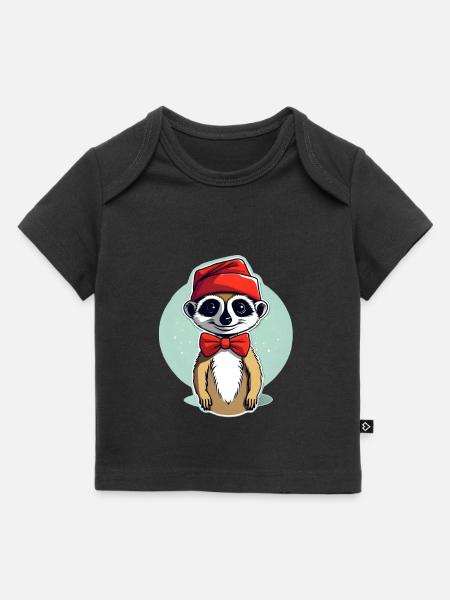 Erdmännchen Weihnachtsoutfit - Baby Premium Organic T-Shirt - Schwarz