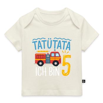 Tatütata Feuerwehr 5. Geburtstag - Baby Premium Organic T-Shirt - Dunkelnavy - Vorne