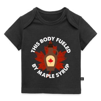 Ce corps alimenté par l’entaillage du sirop d’érable - T-shirt Premium bébé bio - noir - Devant