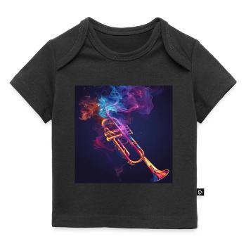 Trompete - Baby Premium Organic T-Shirt - Schwarz - Vorne