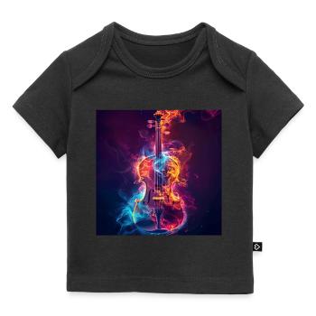Violine - Baby Premium Organic T-Shirt - Schwarz - Vorne