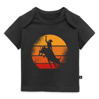 Rodeo Outfit Bull Riding - Baby Premium Organic T-shirt - black - Front