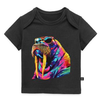 Walross - Baby Premium Organic T-Shirt - Schwarz - Vorne