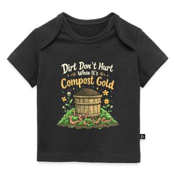 Composting enthusiasts Sustainable gardening - Baby Premium Organic T-shirt - black - Front