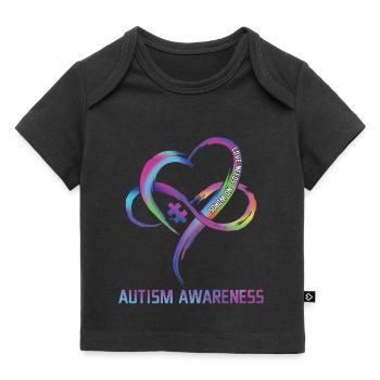 Autismus Liebe Braucht Keine Worte - Baby Premium Organic T-Shirt - Schwarz - Vorne