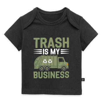 La poubelle est mon entreprise Collecte des déchets - T-shirt Premium bébé bio - noir - Devant