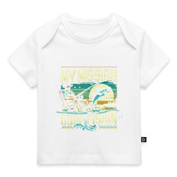Meine Mission ist Angeln gehen - Baby Premium Organic T-Shirt - Dunkelnavy - Vorne
