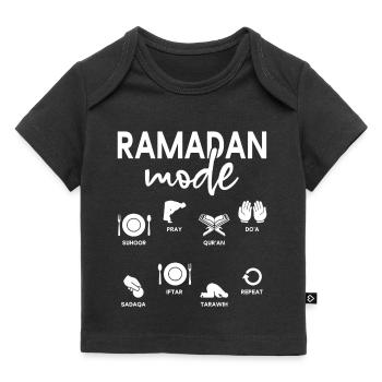 Ramadan Modus Eid Mubarak Suhoor Pray Do’a - T-shirt Premium bébé bio - noir - Devant