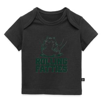 Dicke Katze Fette Katze Rolling Fatties - Baby Premium Organic T-Shirt - Schwarz - Vorne