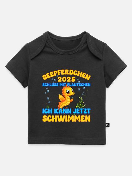 Seepferdchen bestanden 2025 Kinder Geschenkidee - Baby Premium Organic T-Shirt - Schwarz