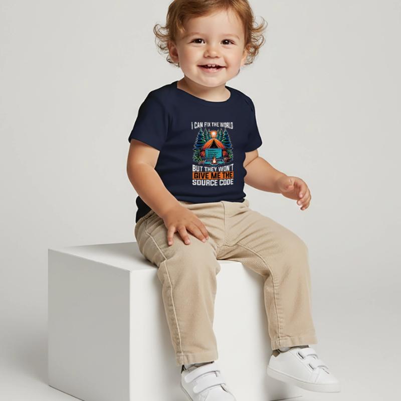 Coder Je peux réparer le monde Développeur Web Codeurs T-shirt Premium bébé bio
