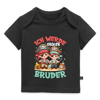 Nachwuchs Verkünden | Ich Werde Großer Bruder 2026 - Baby Premium Organic T-Shirt - Schwarz - Vorne