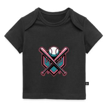 Baseball Batte de baseball - T-shirt Premium bébé bio - noir - Devant