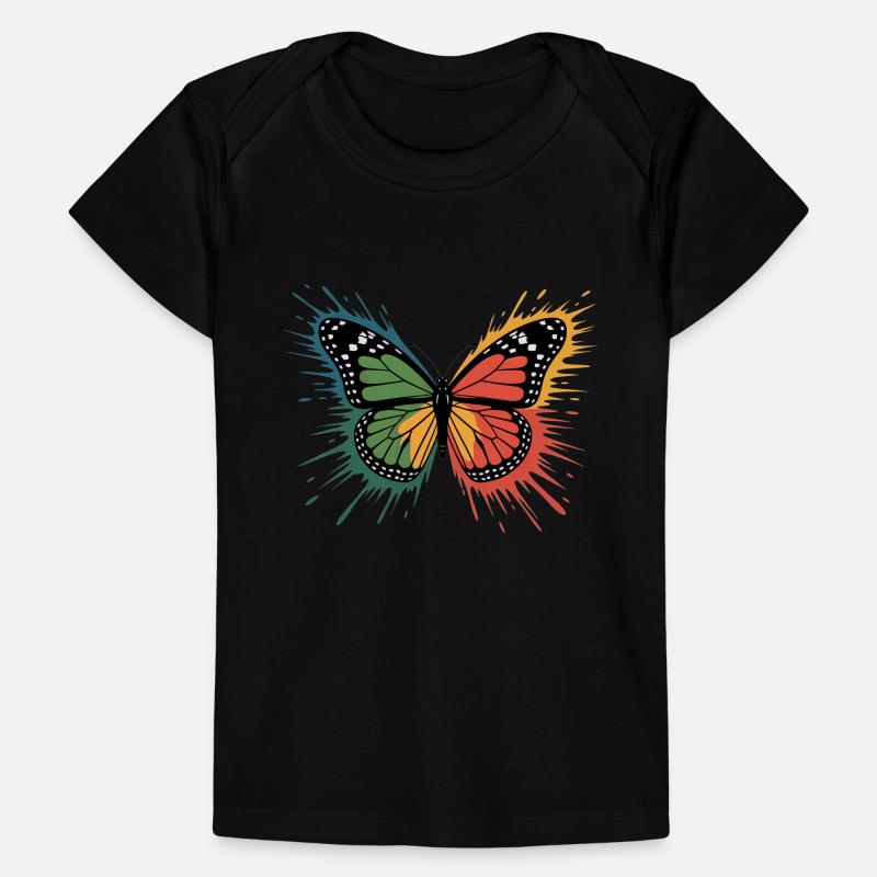 Papillon coloré avec explosion de couleurs T-shirt Premium bébé bio