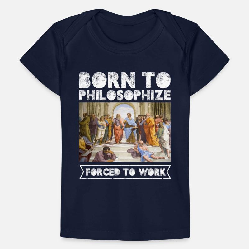 Né pour philosopher Forcé de travailler T-shirt Premium bébé bio