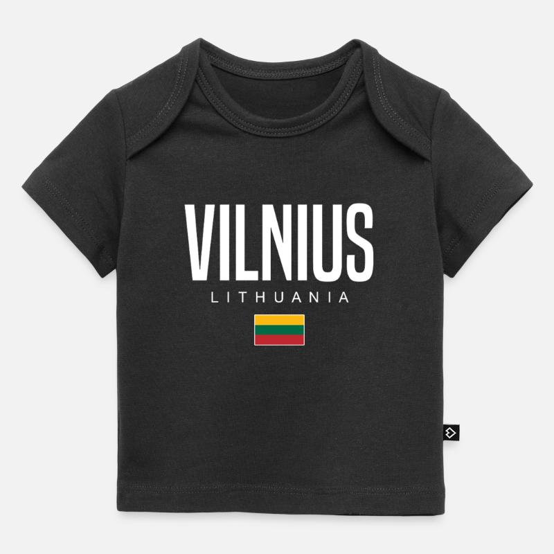 Vilnius, Lituanie - T-shirt Premium bébé bio - noir