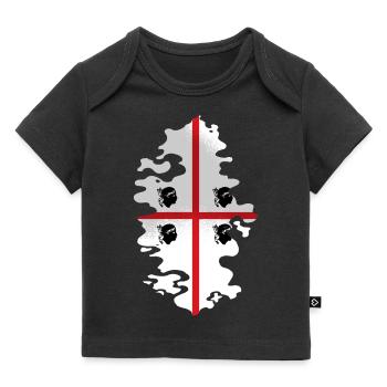 Bandiera Sardegna Bandiera Sarda Bandiera Sardegna - T-shirt Premium neonato bio - nero - Fronte