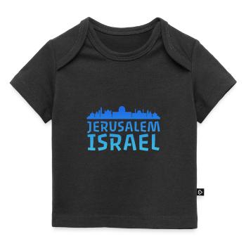 Jérusalem Israël Skyline Design - T-shirt Premium bébé bio - noir - Devant