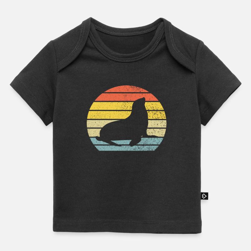 Phoque lion de mer - T-shirt Premium bébé bio - noir