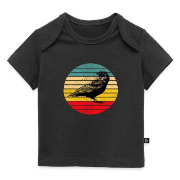 Corbeau Corbeau Oiseau - T-shirt Premium bébé bio - noir - Devant