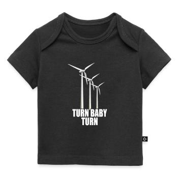 Windrad Turn Baby Turn Windkraft Strom Erneuerbare - Baby Premium Organic T-Shirt - Schwarz - Vorne