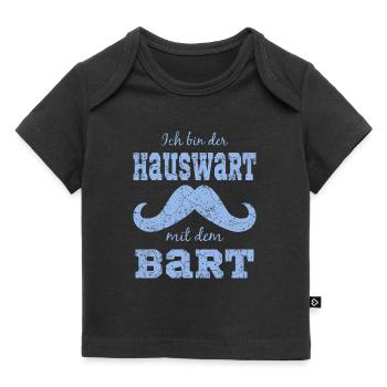 Lustiges Bart Motiv - Baby Premium Organic T-Shirt - Schwarz - Vorne