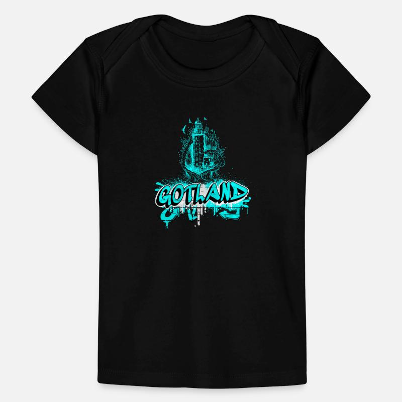 Conception du phare Gotland Graffiti T-shirt Premium bébé bio