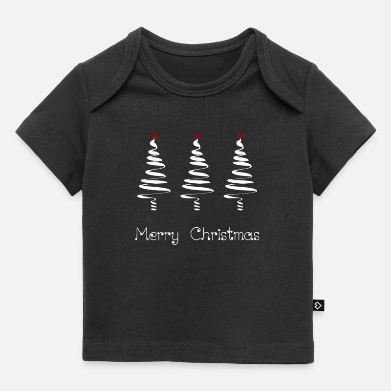 NOËL. JOYEUX NOËL. MERRY CHRISTMAS. NOUVEL AN - T-shirt Premium bébé bio - noir