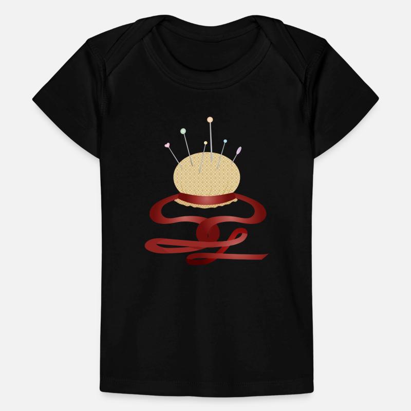 coussin d’épingle nostalgique avec épingles T-shirt Premium bébé bio