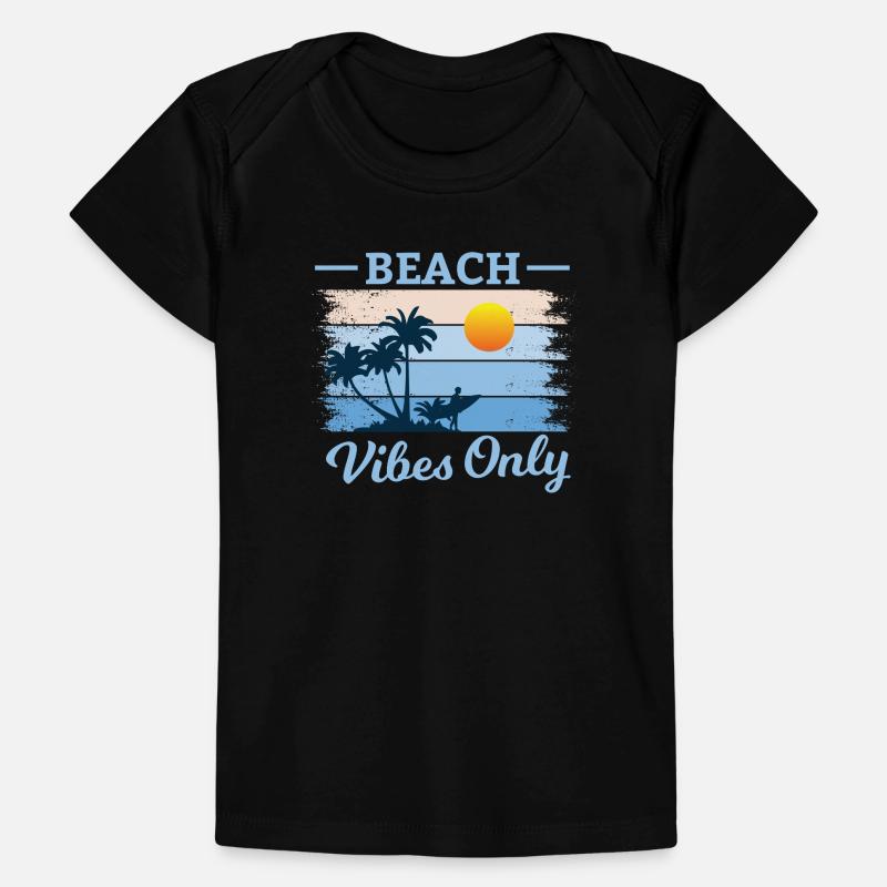 Plage Palmier Coucher de Soleil Design T-shirt Premium bébé bio