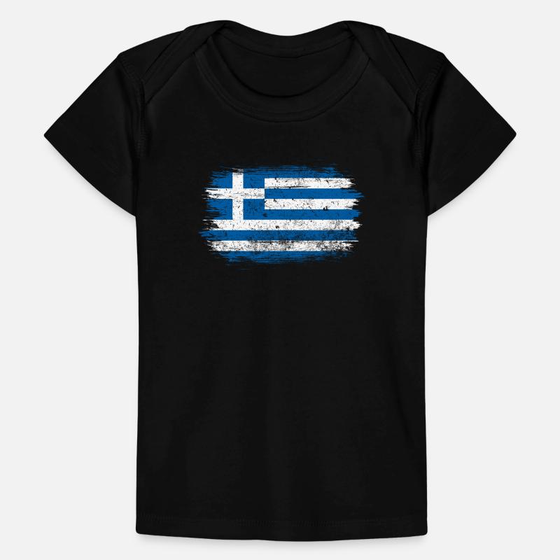 Drapeau grec brossé T-shirt Premium bébé bio